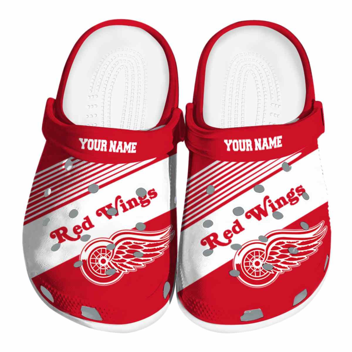 footwearmerch detroit red wings nhl sport crocs crocband clogs shoes comfortable for men women and kids 2luoa