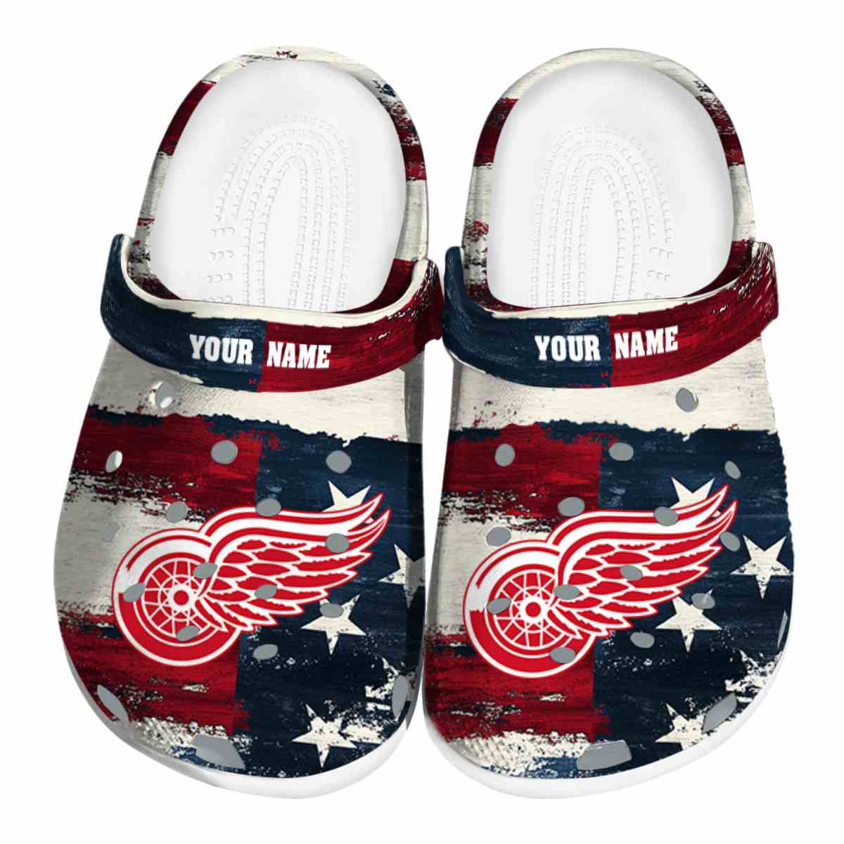 footwearmerch detroit red wings nhl sport crocs crocband clogs shoes comfortable for men women and kids abzgn