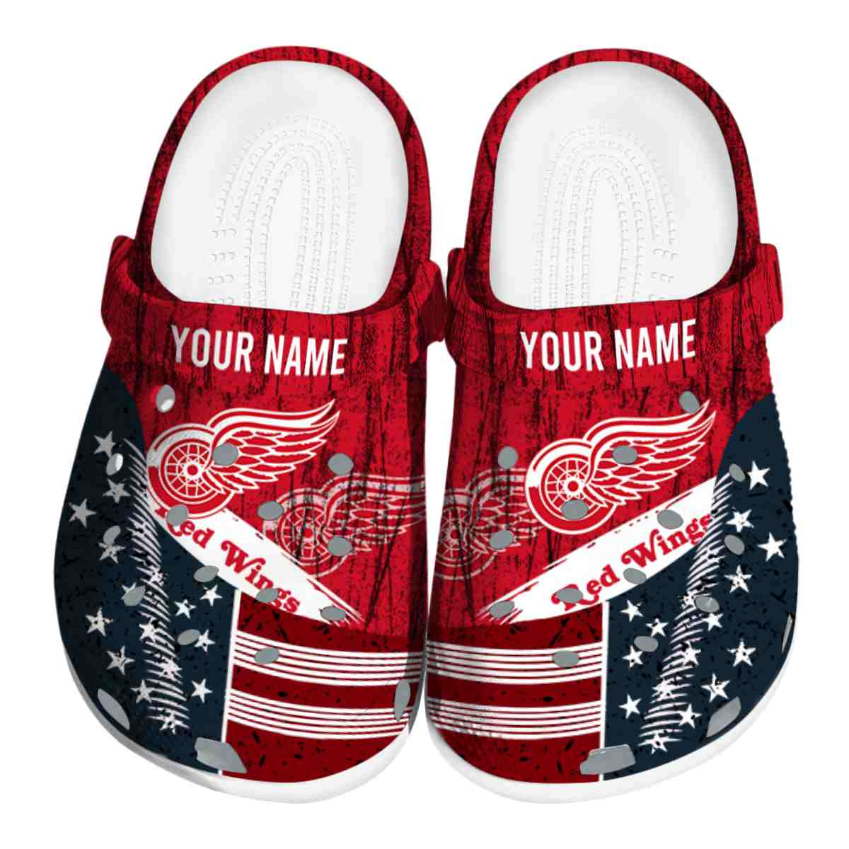 footwearmerch detroit red wings nhl sport crocs crocband clogs shoes comfortable for men women and kids bq1ux