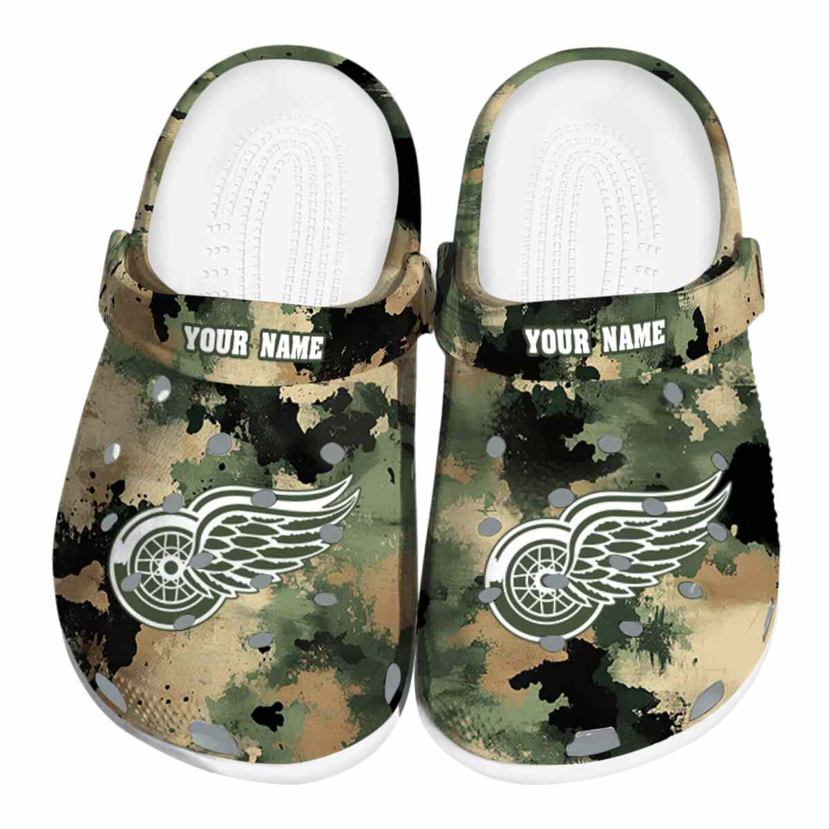 footwearmerch detroit red wings nhl sport crocs crocband clogs shoes comfortable for men women and kids dn3de