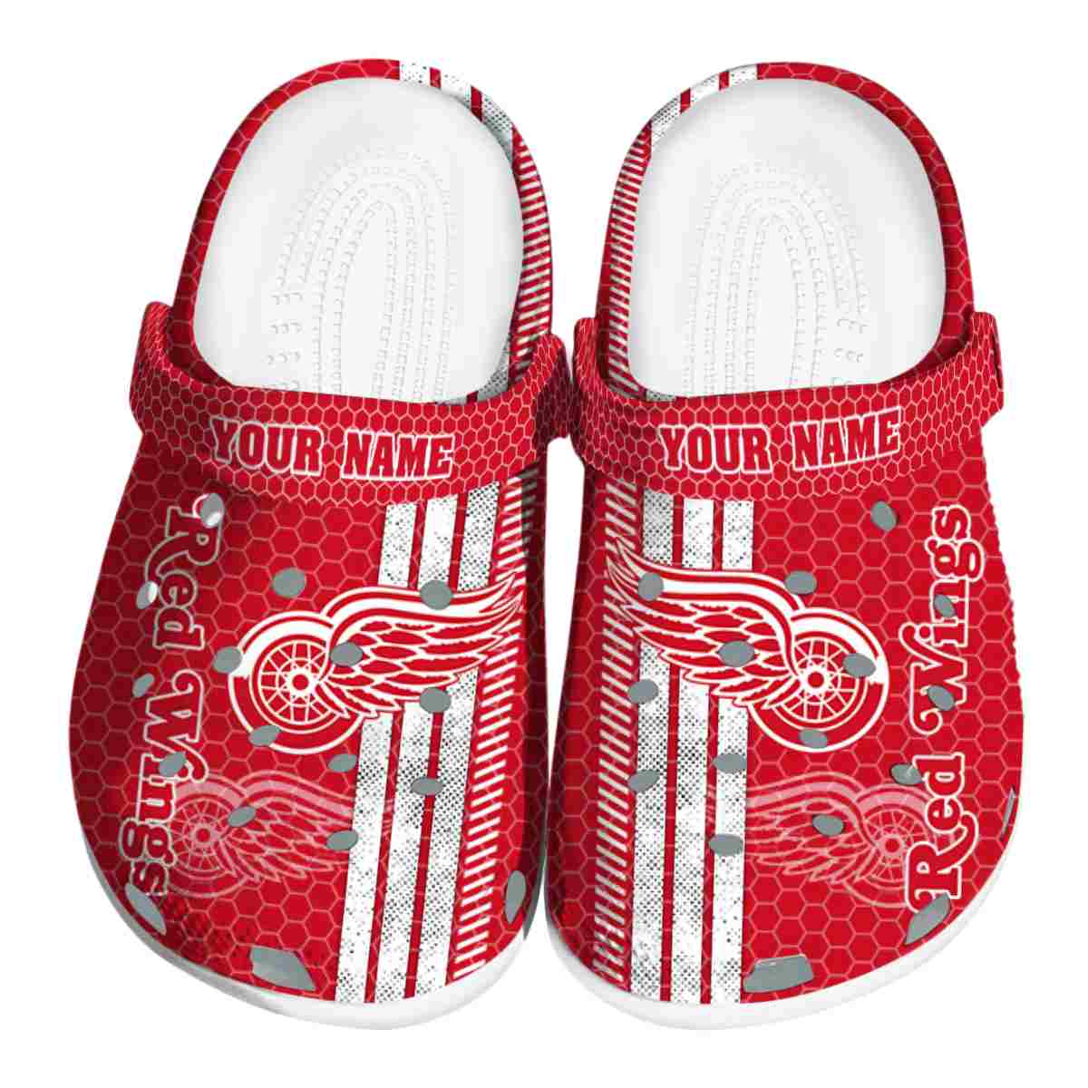 footwearmerch detroit red wings nhl sport crocs crocband clogs shoes comfortable for men women and kids dqeya