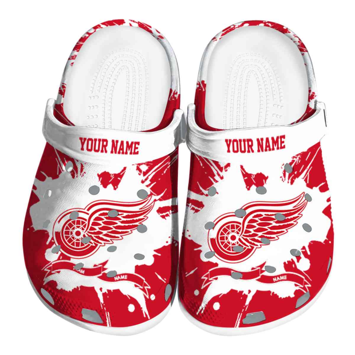 footwearmerch detroit red wings nhl sport crocs crocband clogs shoes comfortable for men women and kids dtcfw