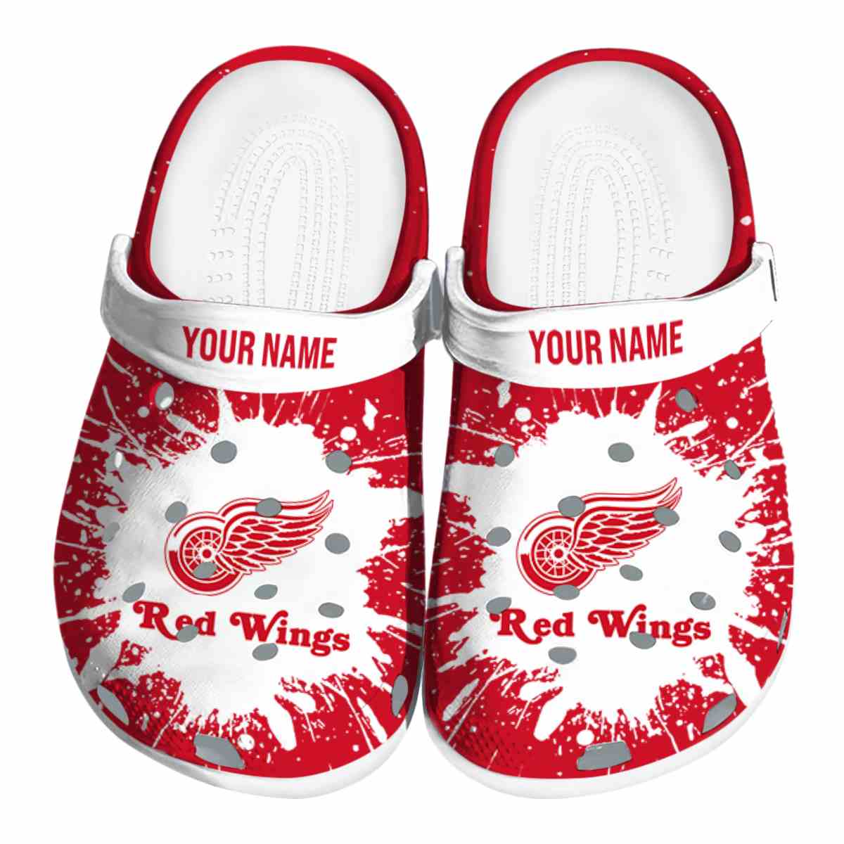 footwearmerch detroit red wings nhl sport crocs crocband clogs shoes comfortable for men women and kids f1ksg