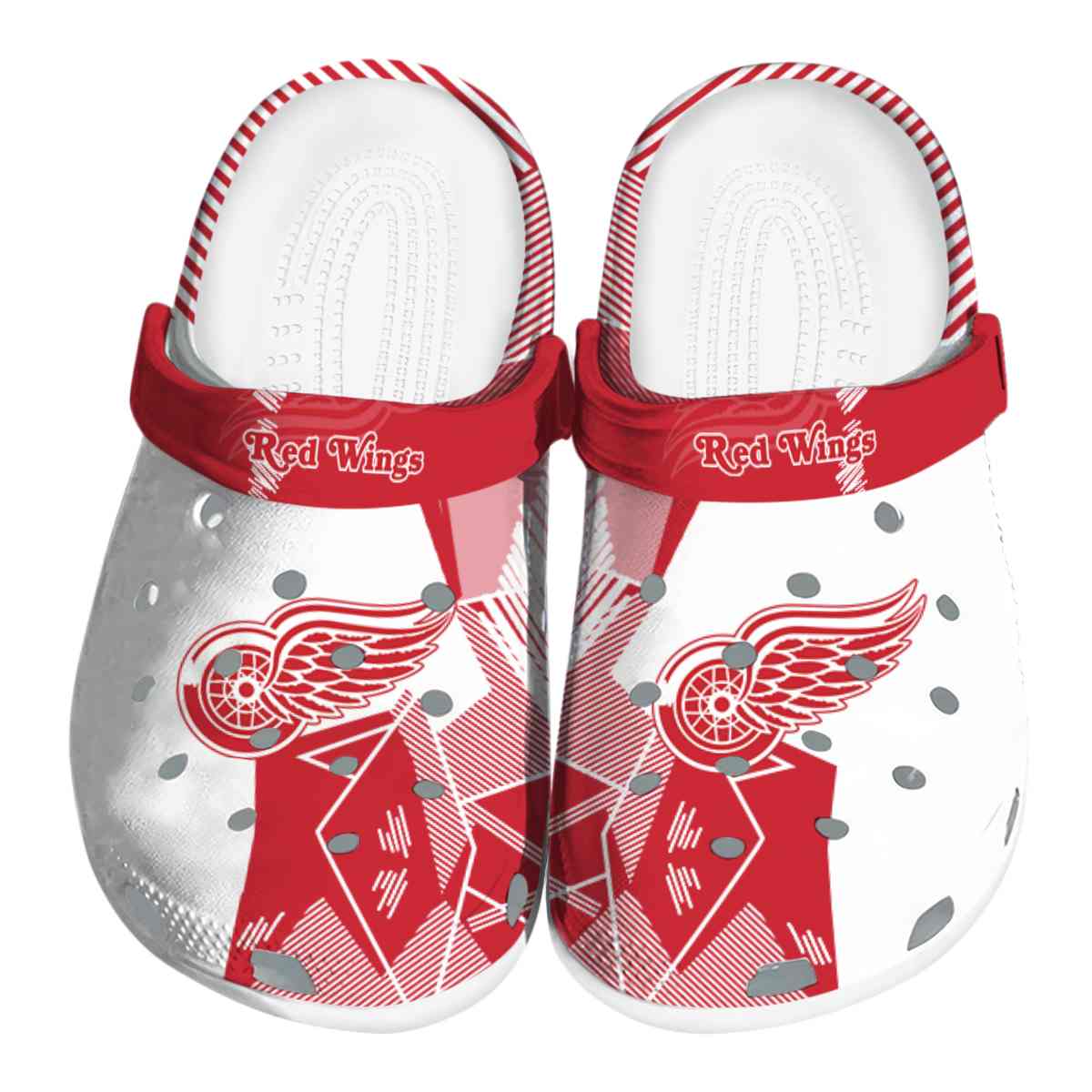 footwearmerch detroit red wings nhl sport crocs crocband clogs shoes comfortable for men women and kids f2oig
