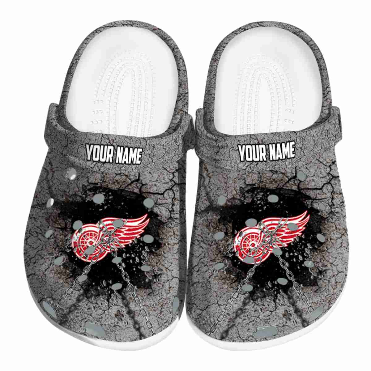 footwearmerch detroit red wings nhl sport crocs crocband clogs shoes comfortable for men women and kids ooihg