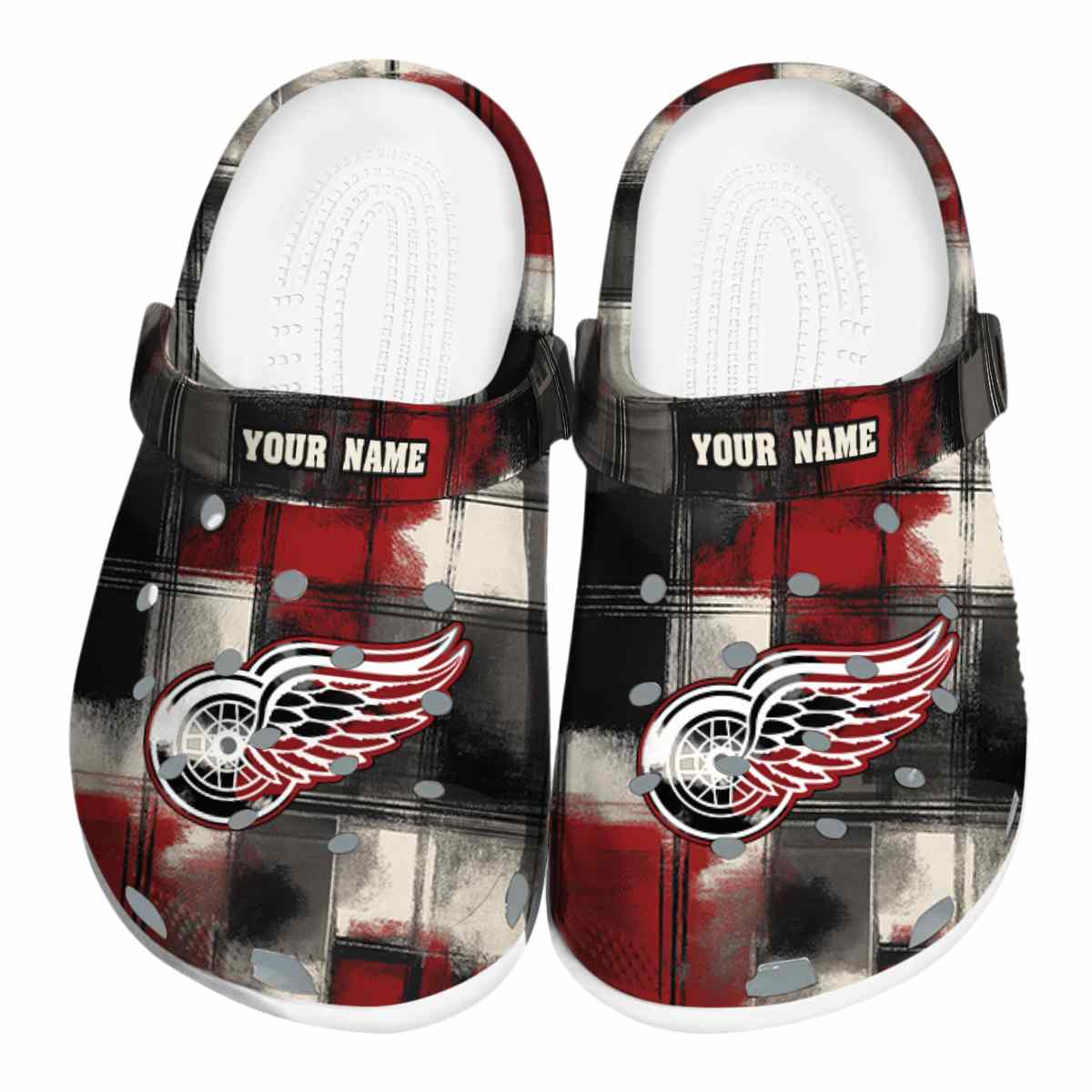 footwearmerch detroit red wings nhl sport crocs crocband clogs shoes comfortable for men women and kids tx6lx