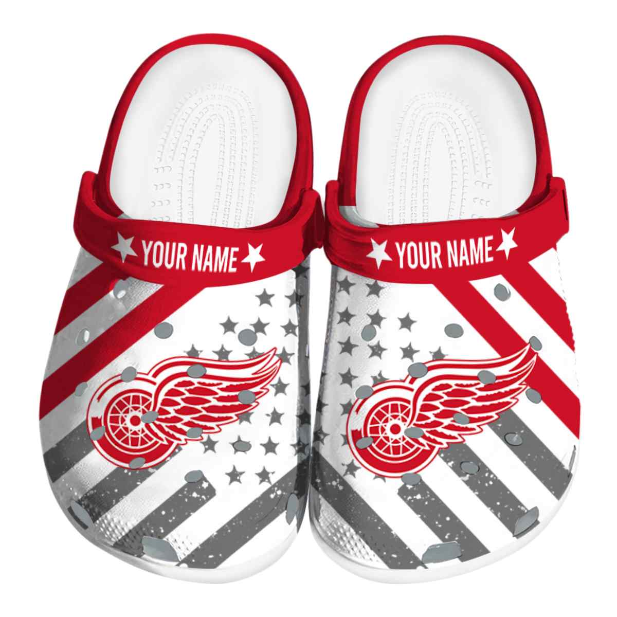 footwearmerch detroit red wings nhl sport crocs crocband clogs shoes comfortable for men women and kids vsf1j