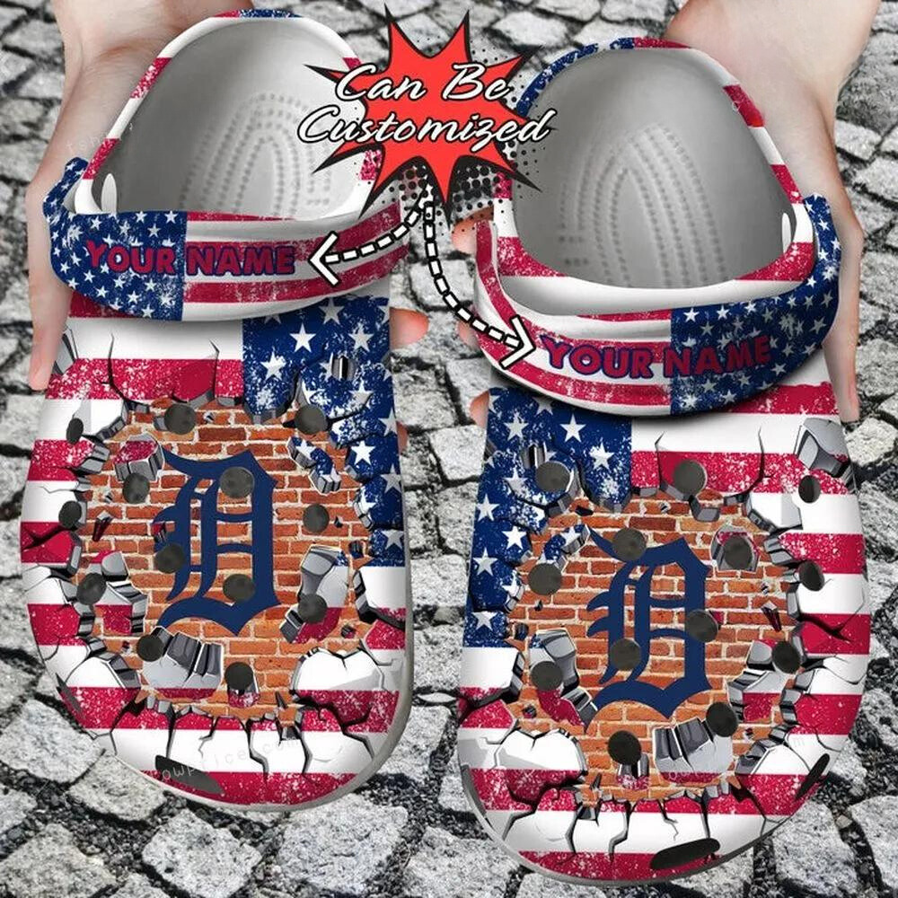 footwearmerch detroit tigers mlb sport crocs crocband clogs shoes comfortable for men women and kids iwx7y