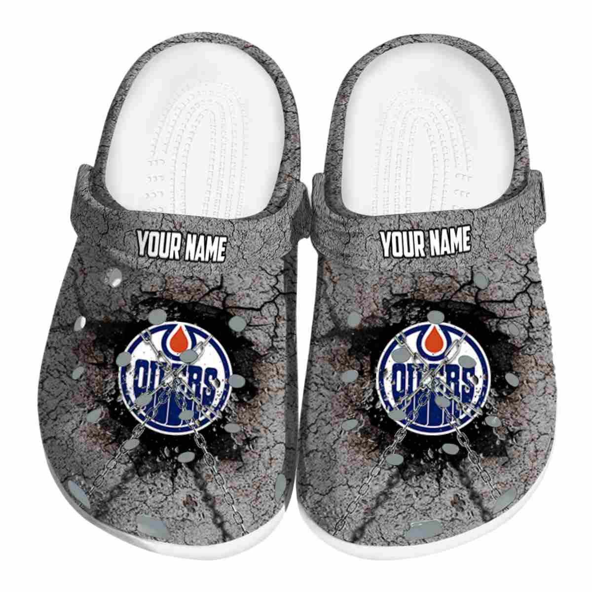 footwearmerch edmonton oilers nhl sport crocs crocband clogs shoes comfortable for men women and kids cbcxu