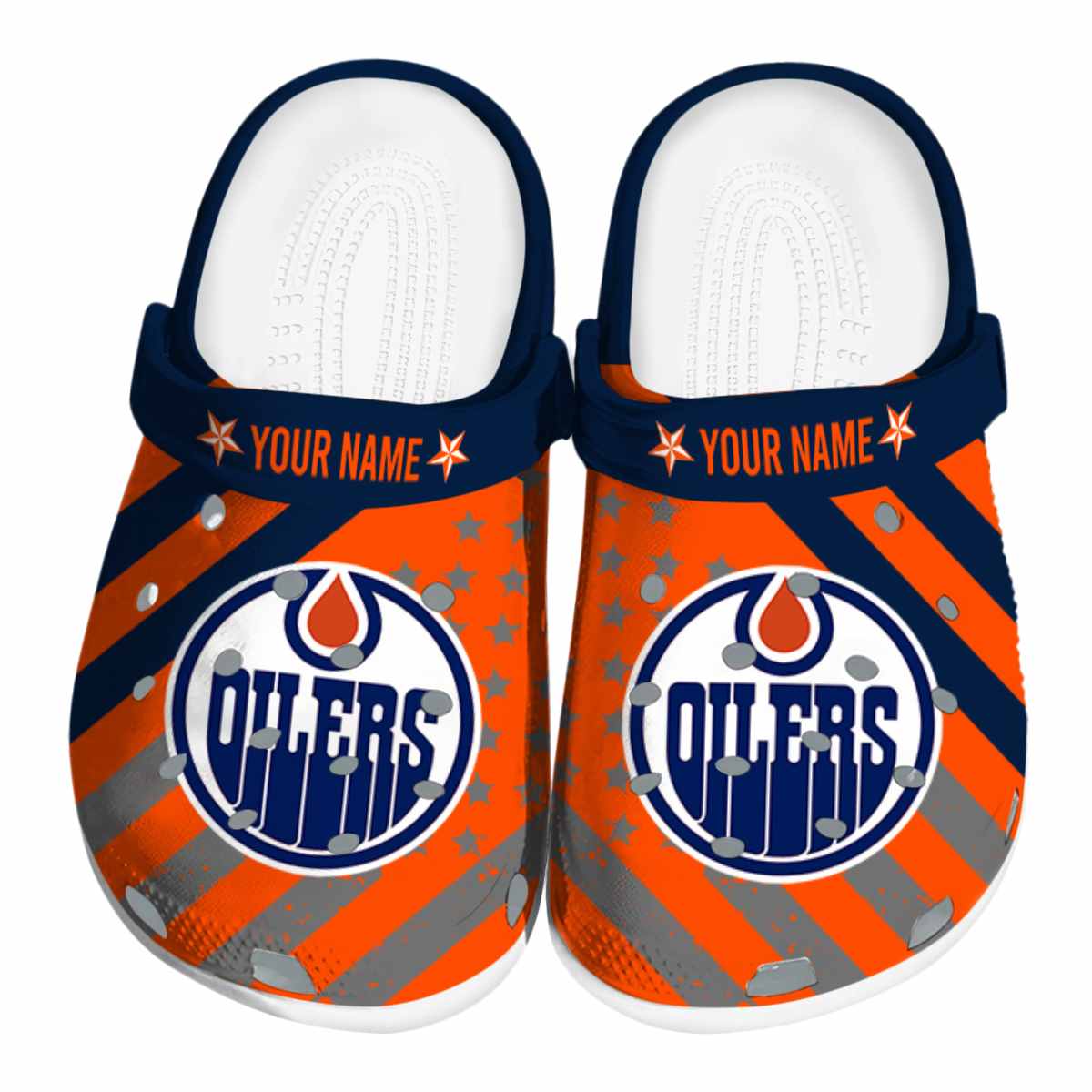 footwearmerch edmonton oilers nhl sport crocs crocband clogs shoes comfortable for men women and kids qqid8