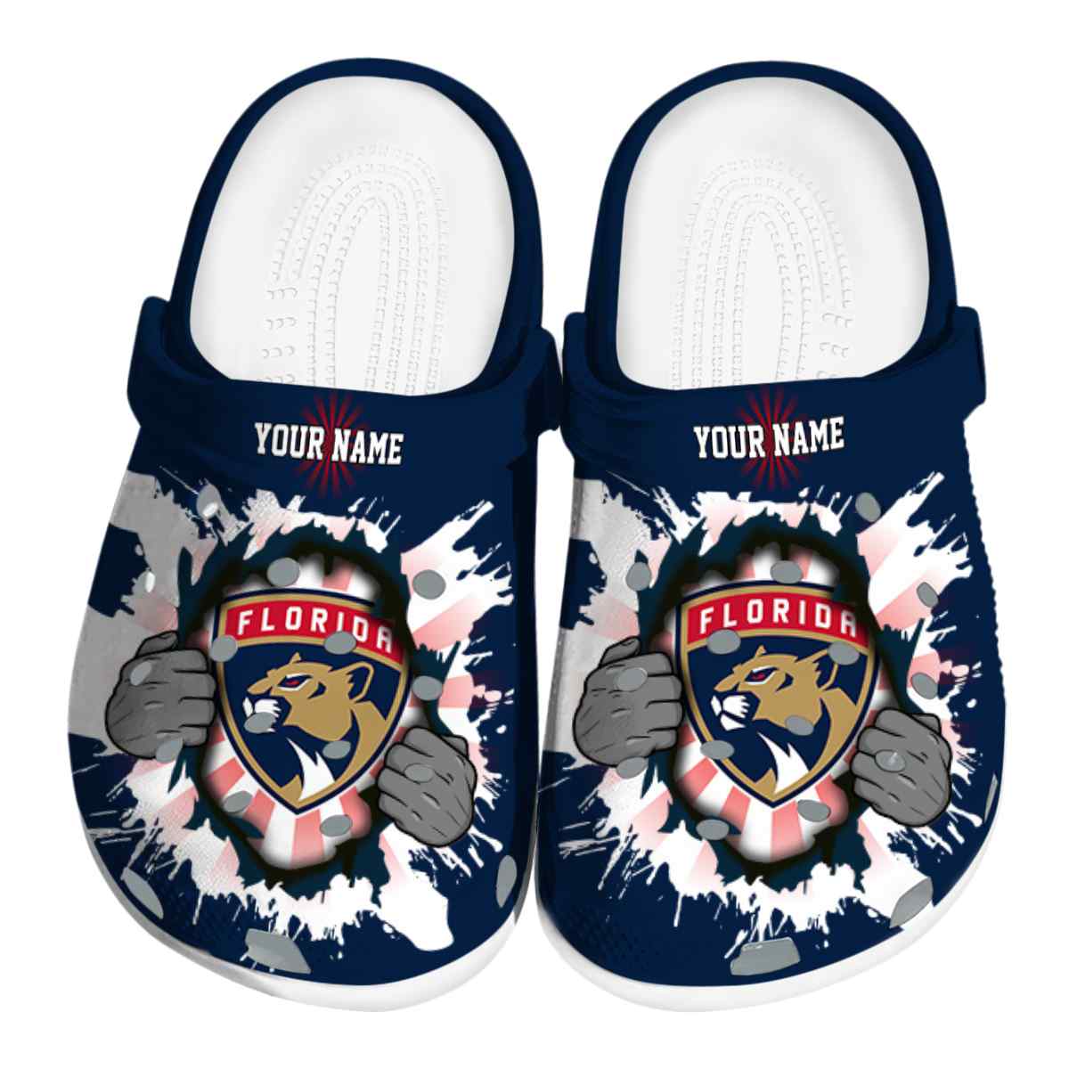 footwearmerch florida panthers nhl sport crocs crocband clogs shoes comfortable for men women and kids 3oc7r