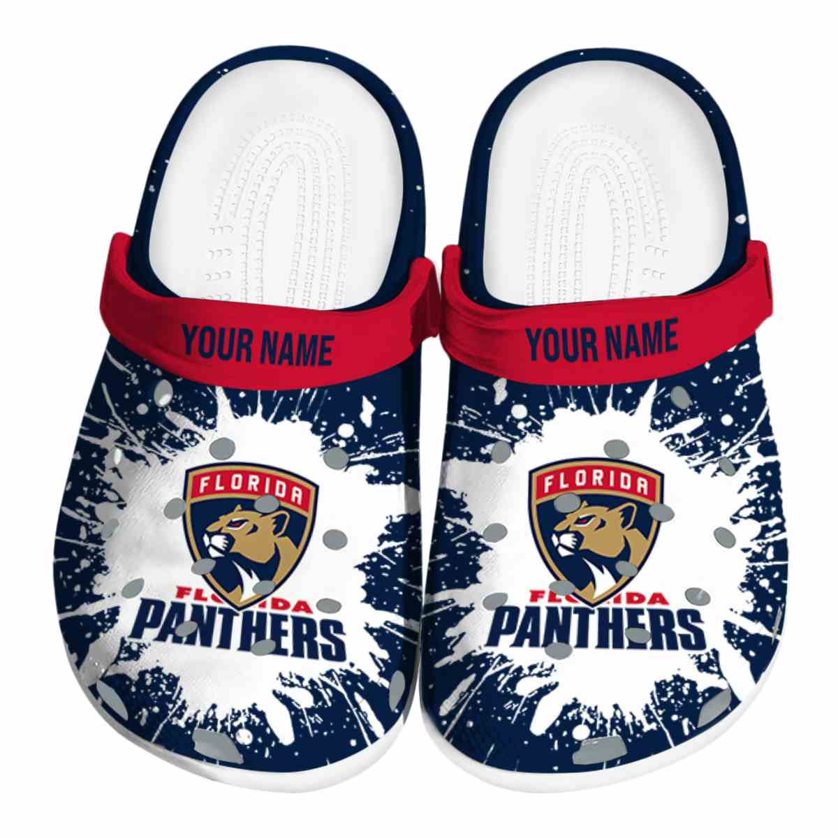 footwearmerch florida panthers nhl sport crocs crocband clogs shoes comfortable for men women and kids e84yo