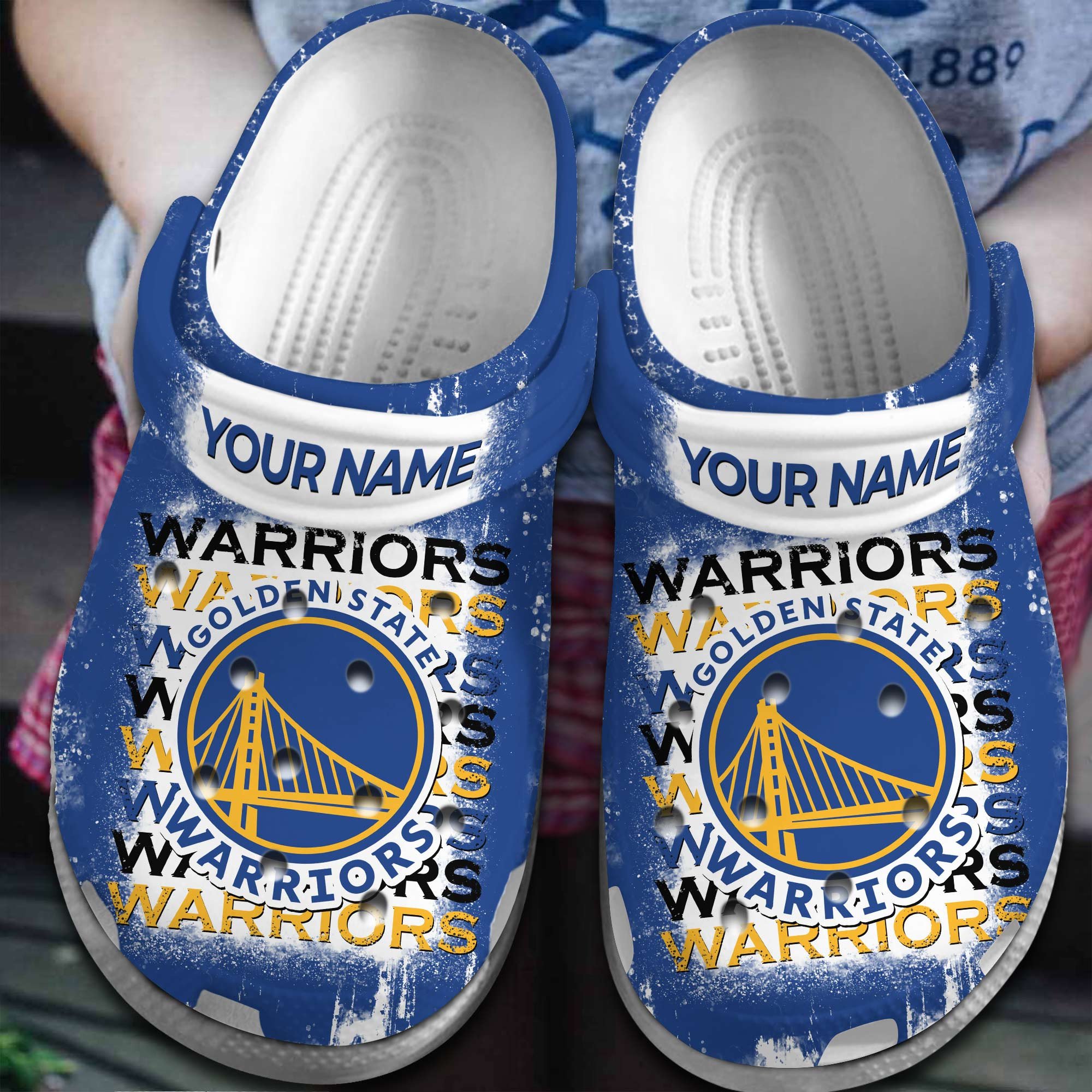 footwearmerch golden state warriors nba basketball sport crocs crocband clogs shoes comfortable for men women and kids ariq4