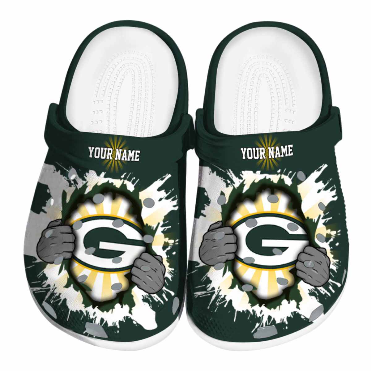 footwearmerch green bay packers nfl sport crocs crocband clogs shoes comfortable for men women and kids 9lxi8
