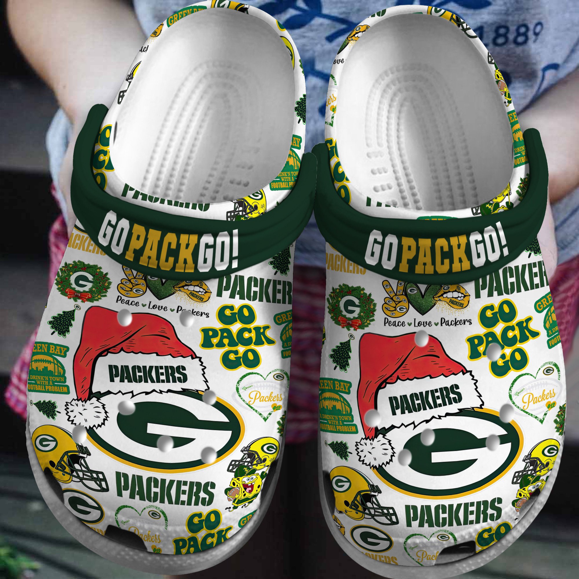 footwearmerch green bay packers nfl sport crocs crocband clogs shoes comfortable for men women and kids dlh0b