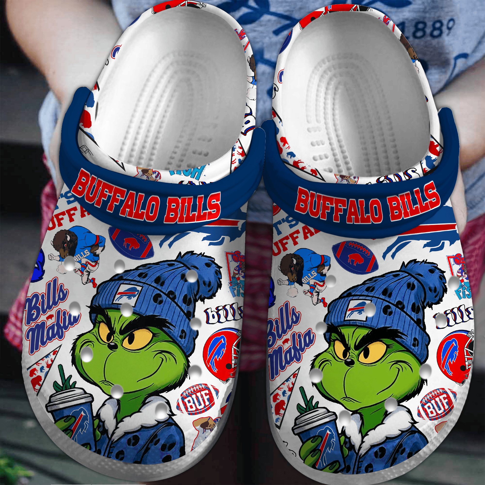footwearmerch grich buffalo bills nfl sport crocs crocband clogs shoes comfortable for men women and kids 6lymf