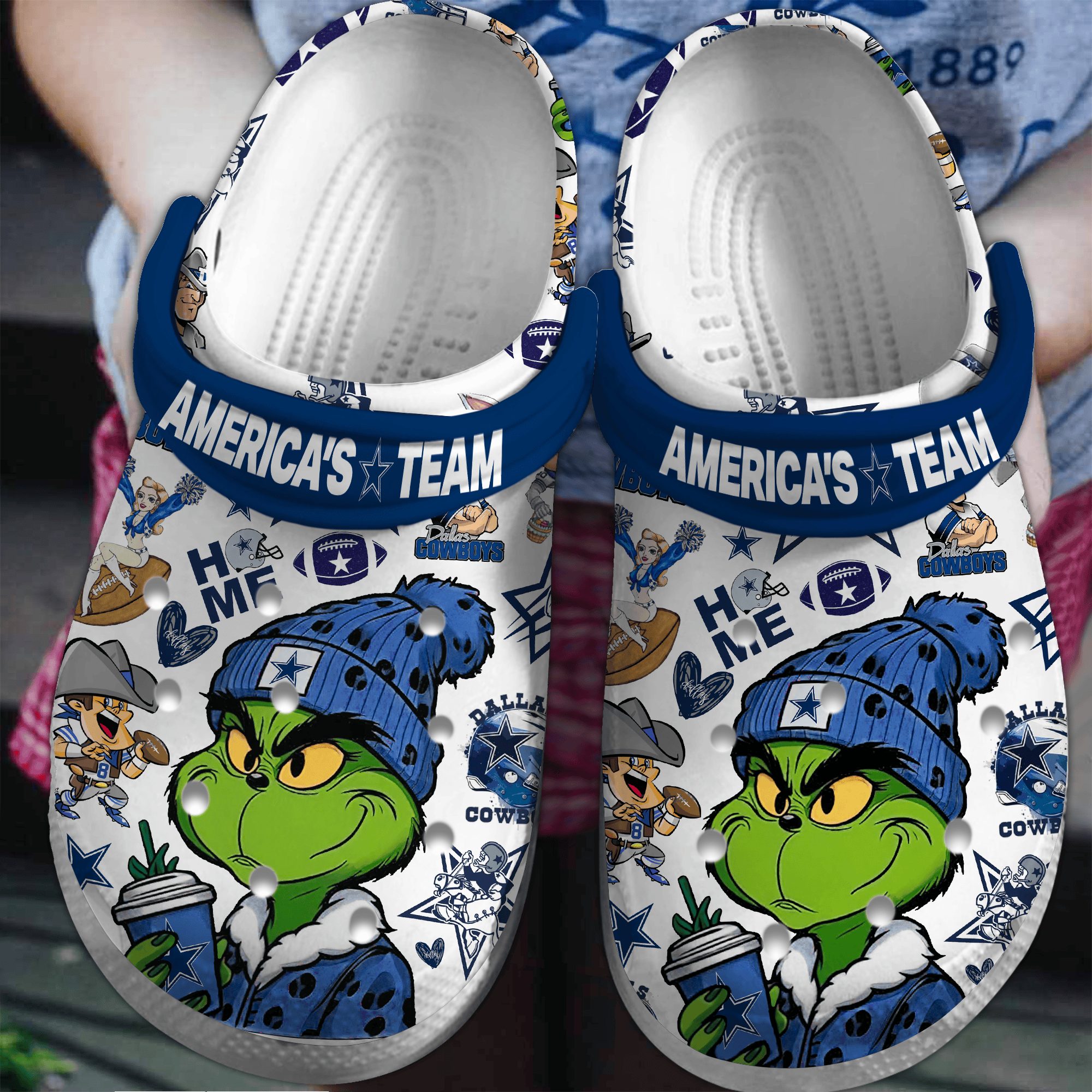 footwearmerch grich dallas cowboys nfl sport crocs crocband clogs shoes comfortable for men women and kids kkrp9