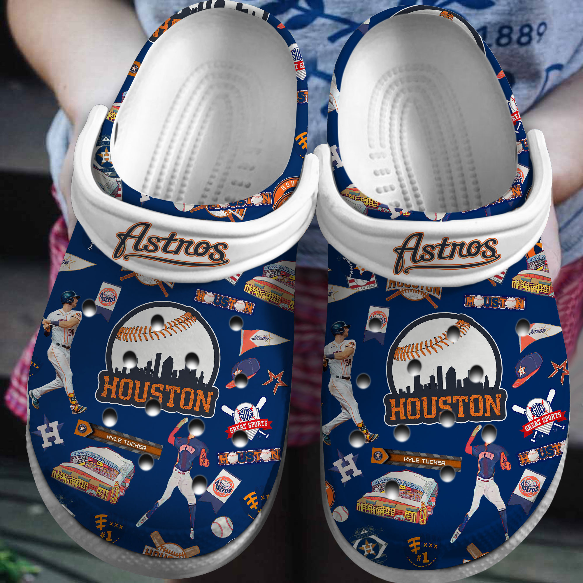 footwearmerch houston astros mlb sport crocs crocband clogs shoes comfortable for men women and kids f1gye