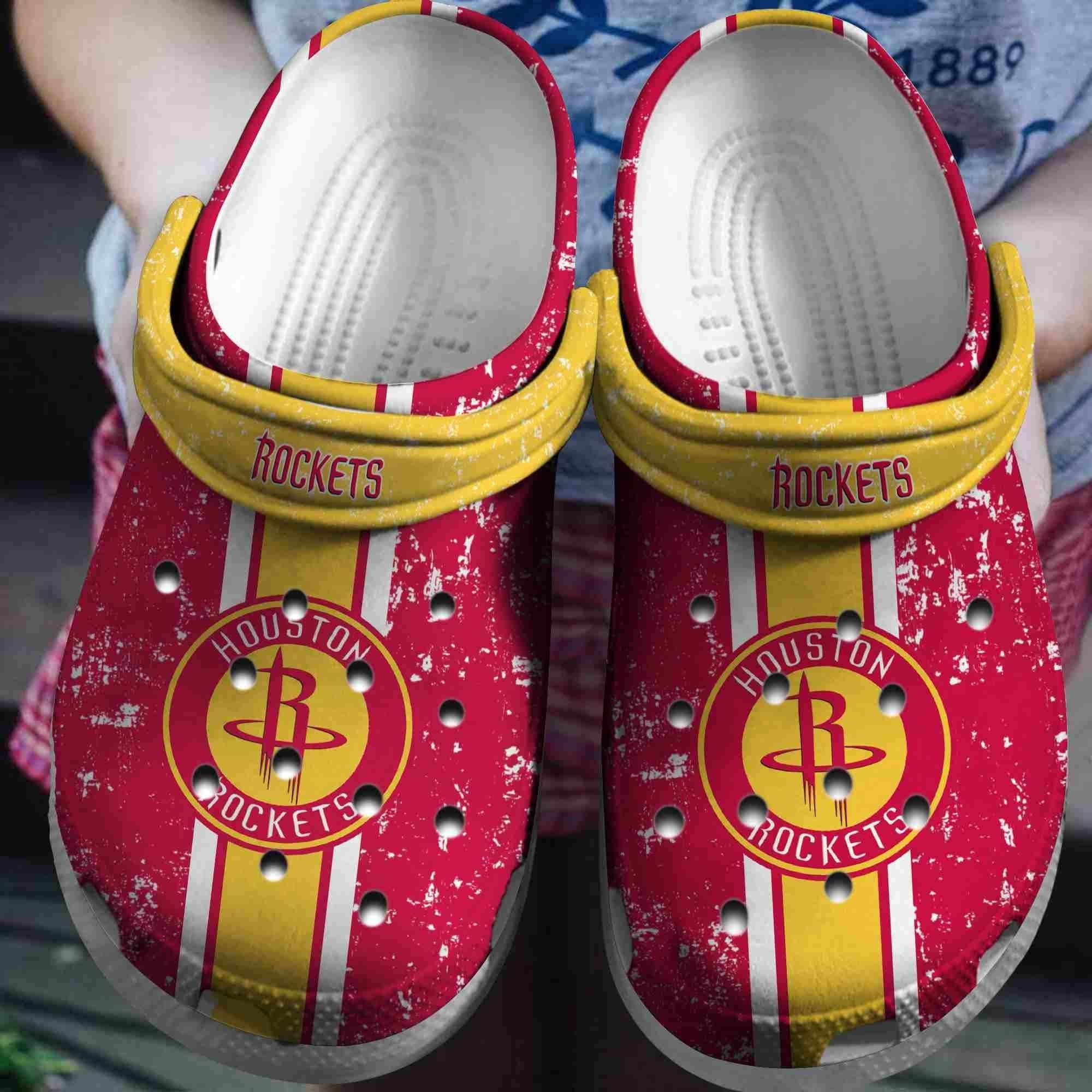 footwearmerch houston rockets basketball club clogs crocs crocband shoes comfortable for men women szpzj