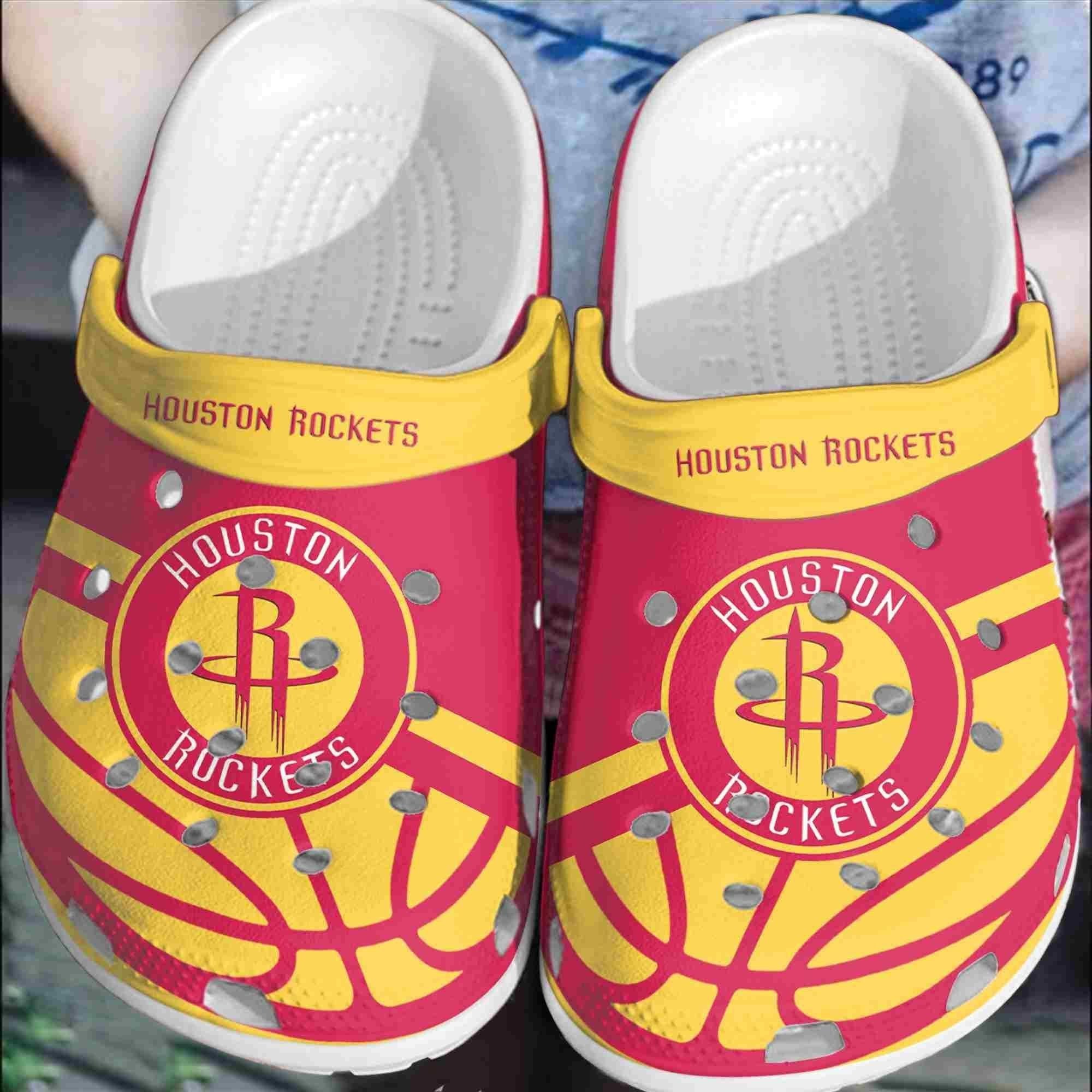 footwearmerch houston rockets basketball club crocband comfortable shoes clogs crocs for men women kyfww