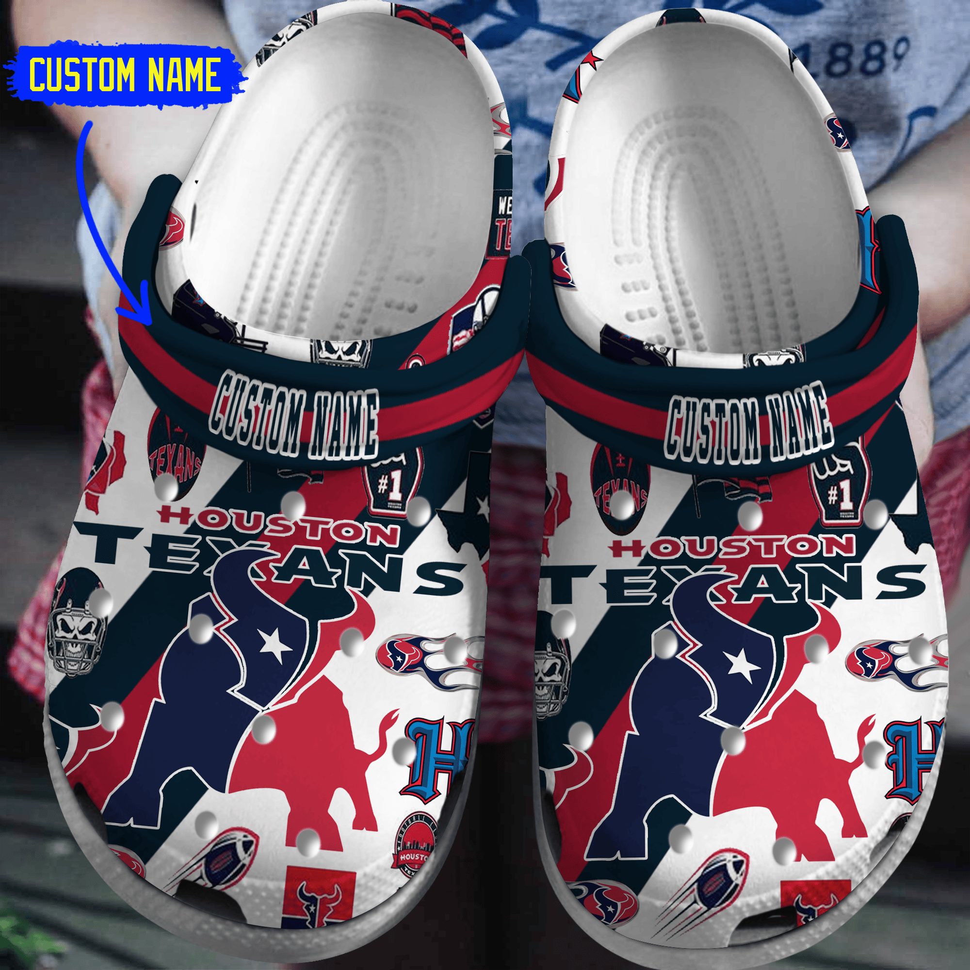 footwearmerch houston texans nfl sport crocs crocband clogs shoes comfortable for men women and kids srg7q