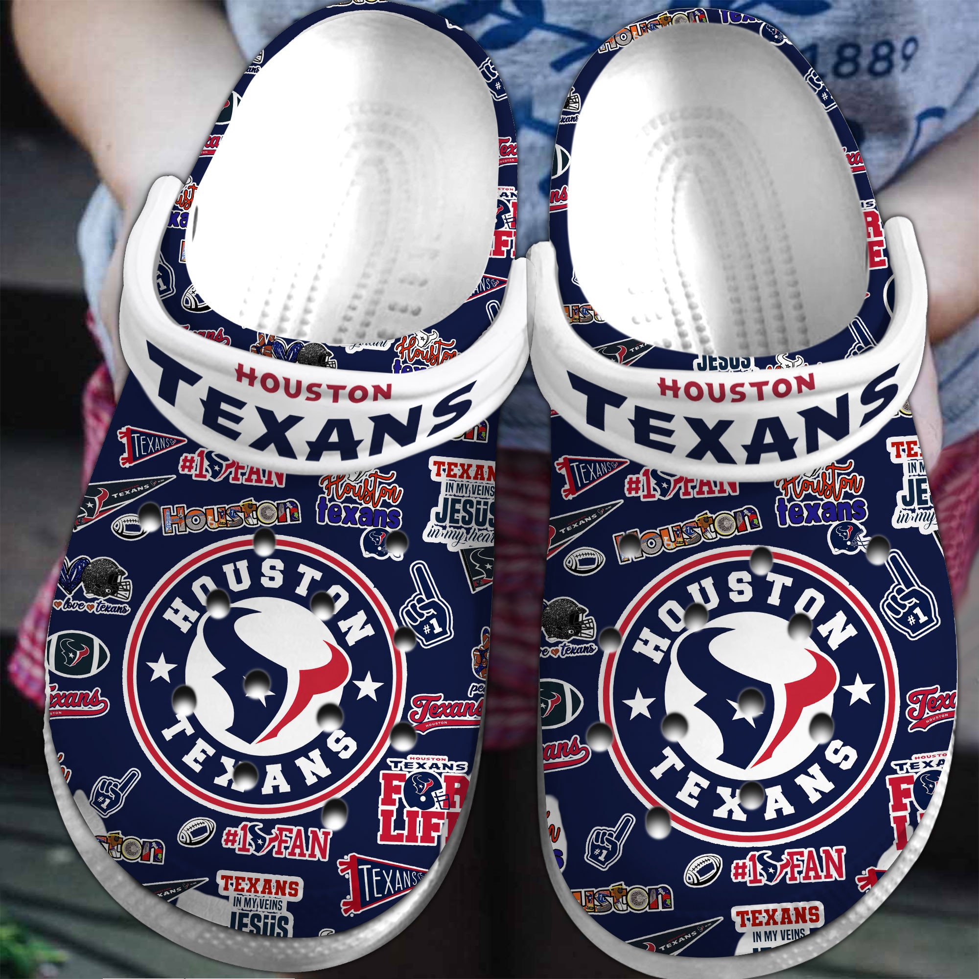 footwearmerch houston texans nfl sport crocs crocband clogs shoes comfortable for men women and kids wspnd