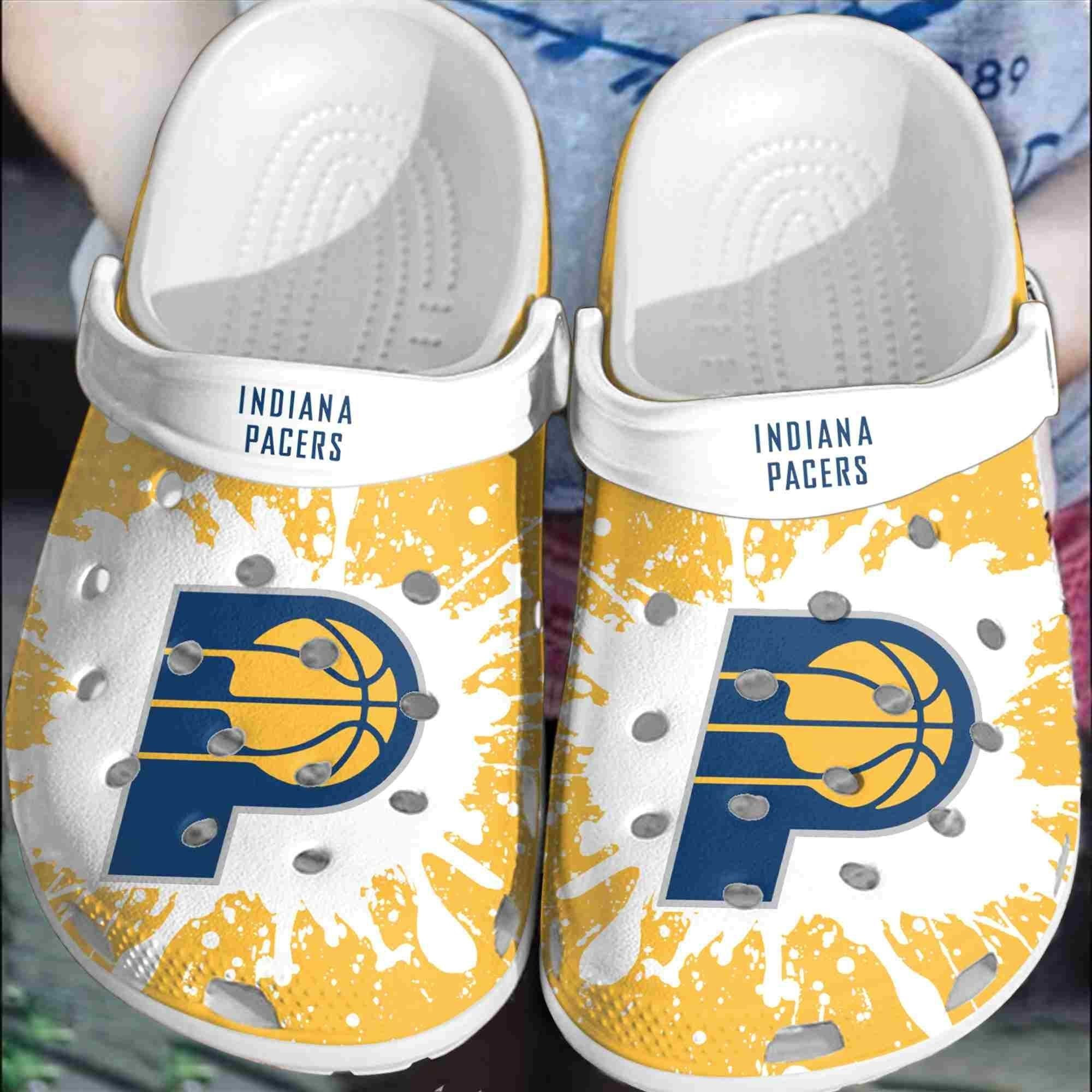 footwearmerch indiana pacers basketball club clogs crocs shoes crocband comfortable for men women s8kuz