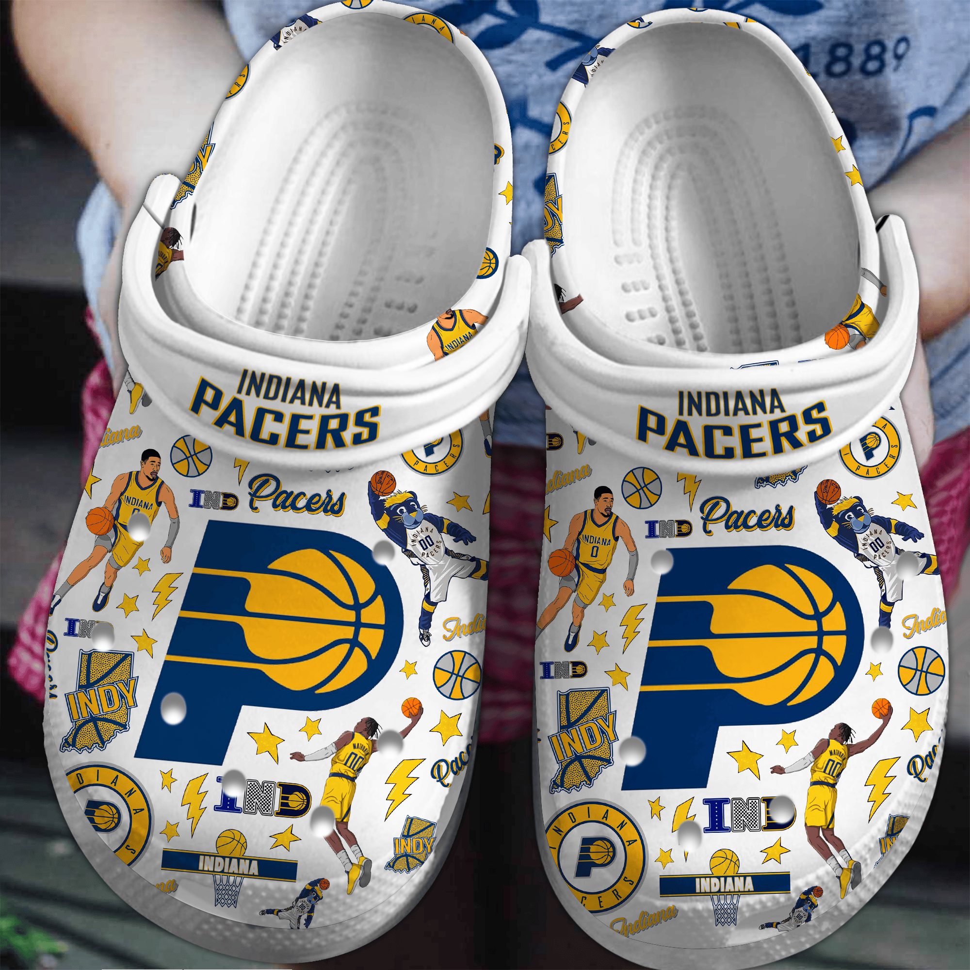 footwearmerch indiana pacers basketball nba sport crocs crocband clogs shoes comfortable for men women and kids c9mkh