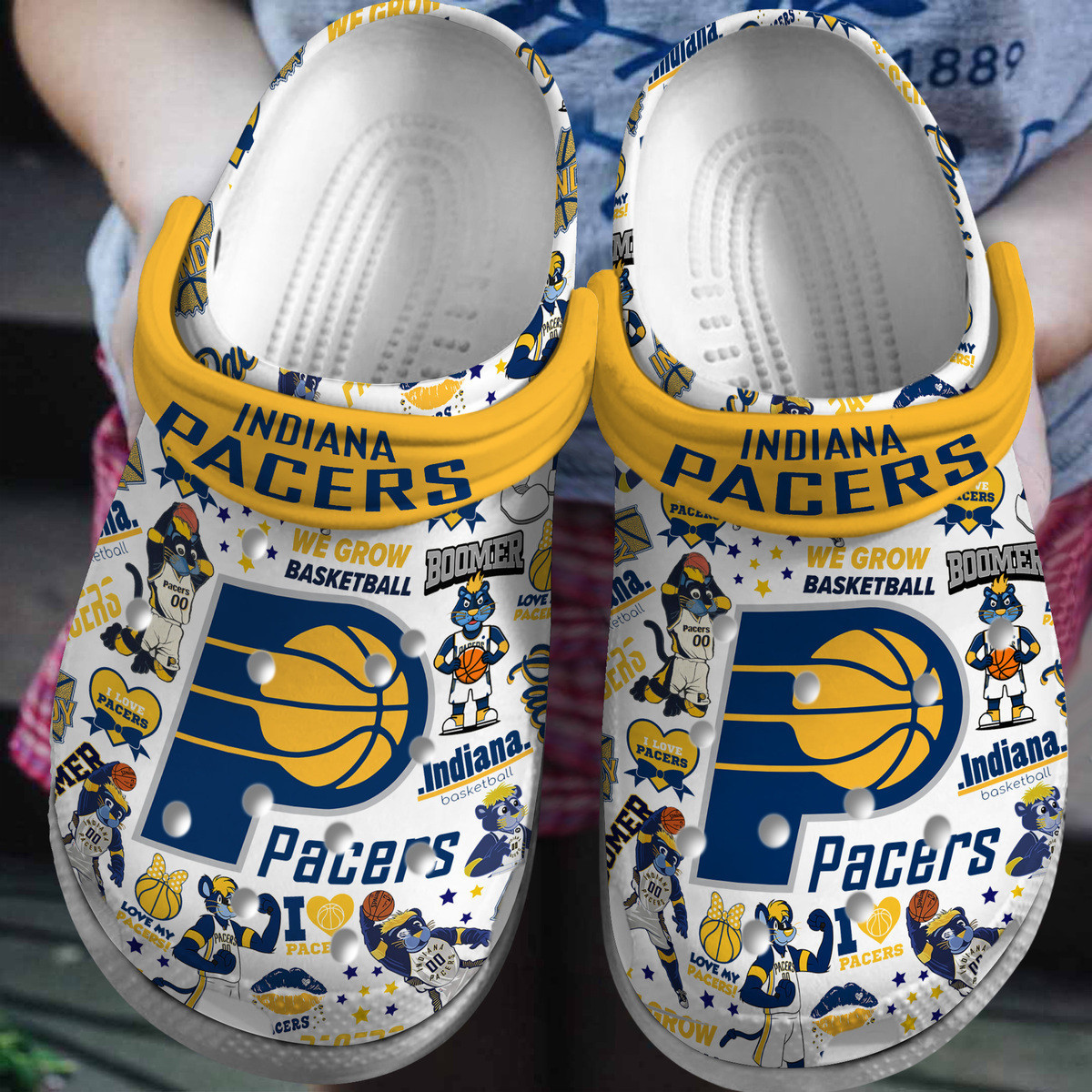 footwearmerch indiana pacers basketball nba sport crocs crocband clogs shoes comfortable for men women and kids ubpvq