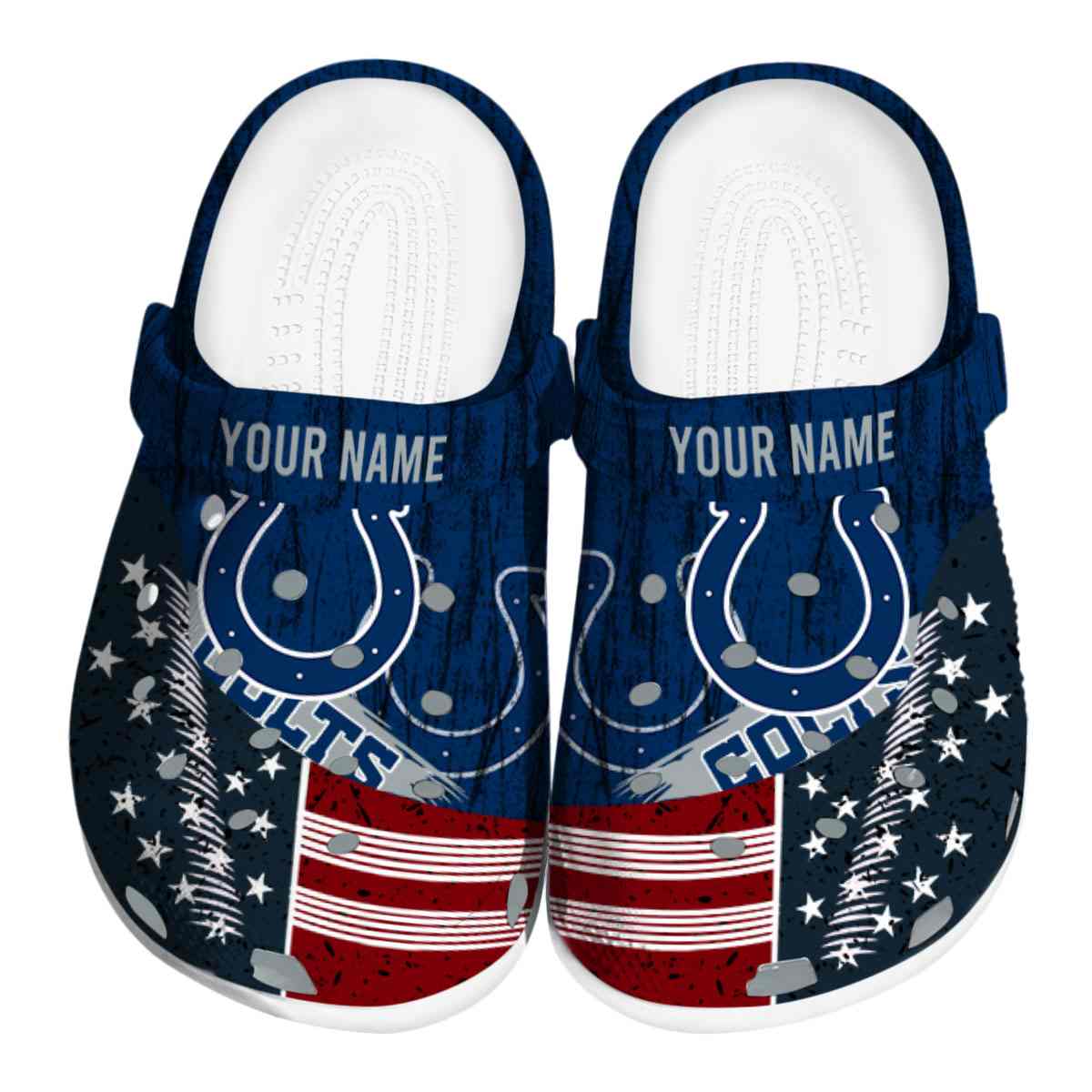 footwearmerch indianapolis colts nfl sport crocs crocband clogs shoes comfortable for men women and kids 63l5z