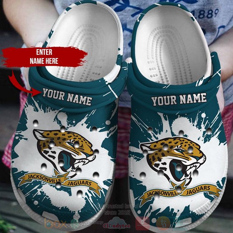 footwearmerch jacksonville jaguars nfl sport crocs crocband clogs shoes comfortable for men women and kids poh25