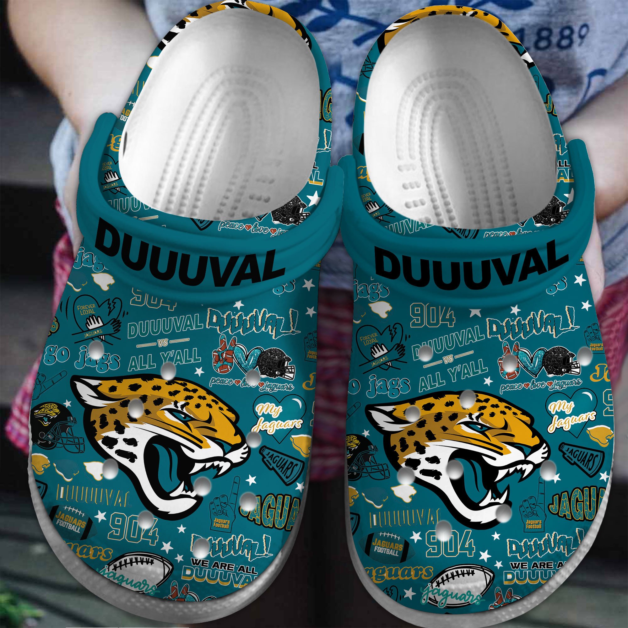 footwearmerch jacksonville jaguars nfl sport crocs crocband clogs shoes comfortable for men women and kids sdcez
