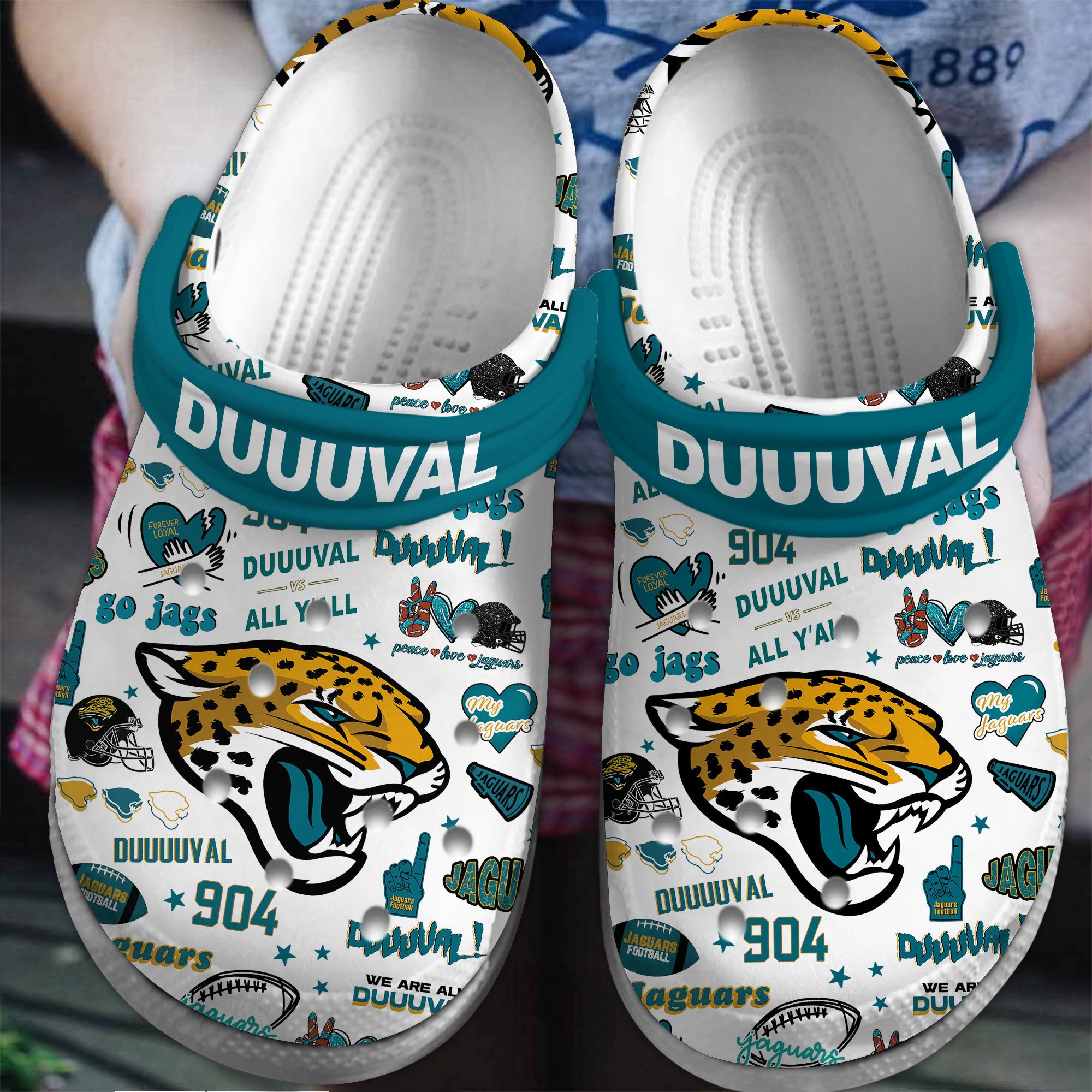 footwearmerch jacksonville jaguars nfl sport crocs crocband clogs shoes comfortable for men women and kids xhjl8