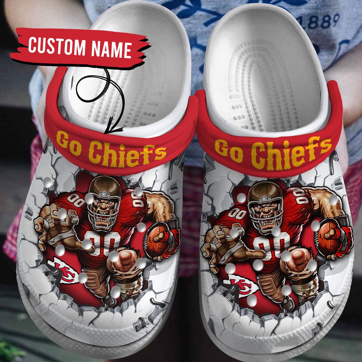 footwearmerch kansas city chiefs mahomes nfl sport crocs crocband clogs shoes comfortable for men women and kids uehab