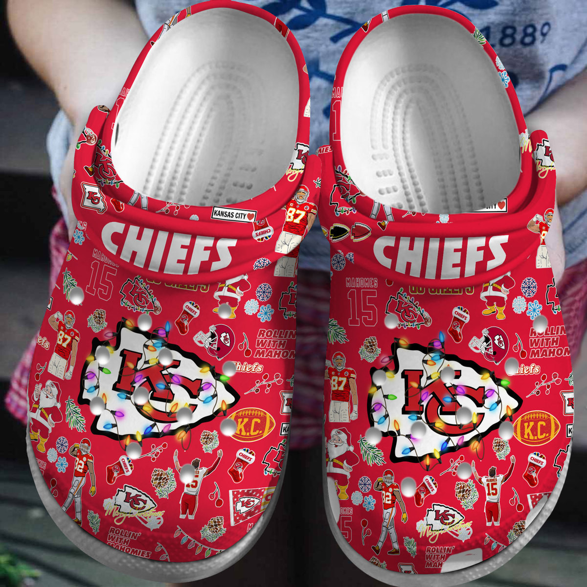 footwearmerch kansas city chiefs nfl sport crocs crocband clogs shoes comfortable for men women and kids bbxwv