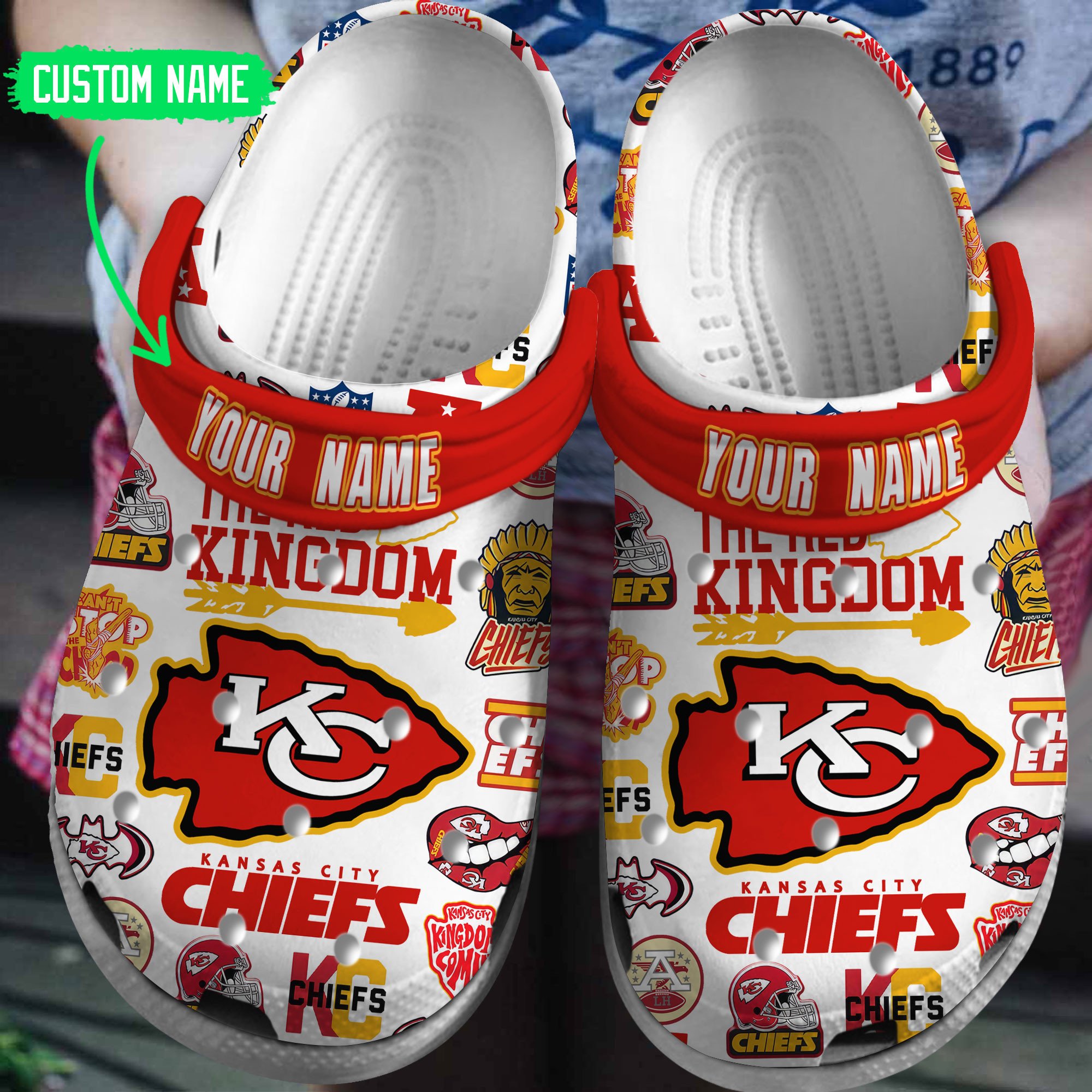 footwearmerch kansas city chiefs nfl sport crocs crocband clogs shoes comfortable for men women and kids dfkot