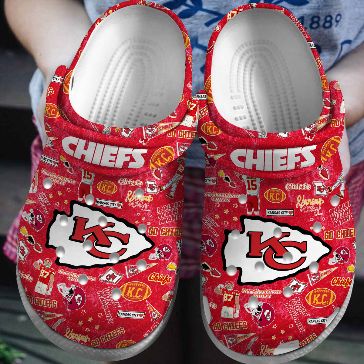 footwearmerch kansas city chiefs nfl sport crocs crocband clogs shoes comfortable for men women and kids i8fau