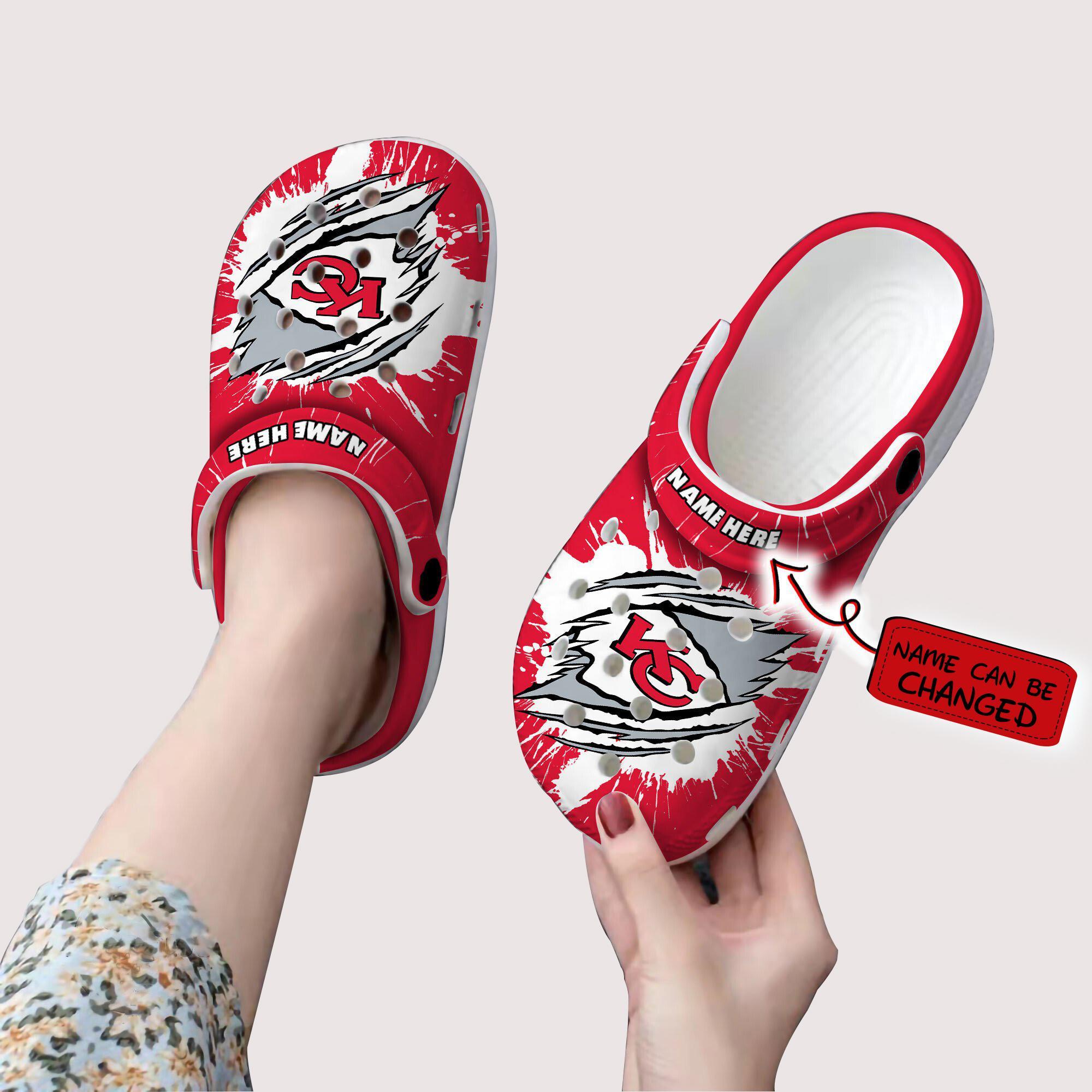 footwearmerch kansas city chiefs nfl sport crocs crocband clogs shoes comfortable for men women and kids ngqjb