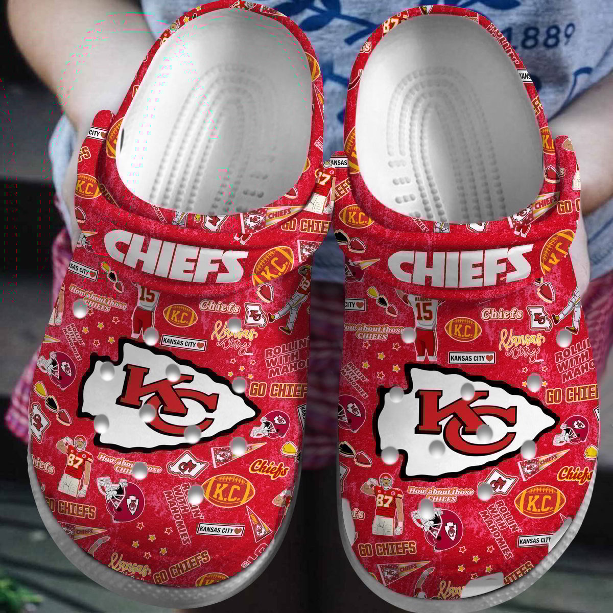 footwearmerch kansas city chiefs nfl sport crocs crocband clogs shoes comfortable for men women and kids nzcnm