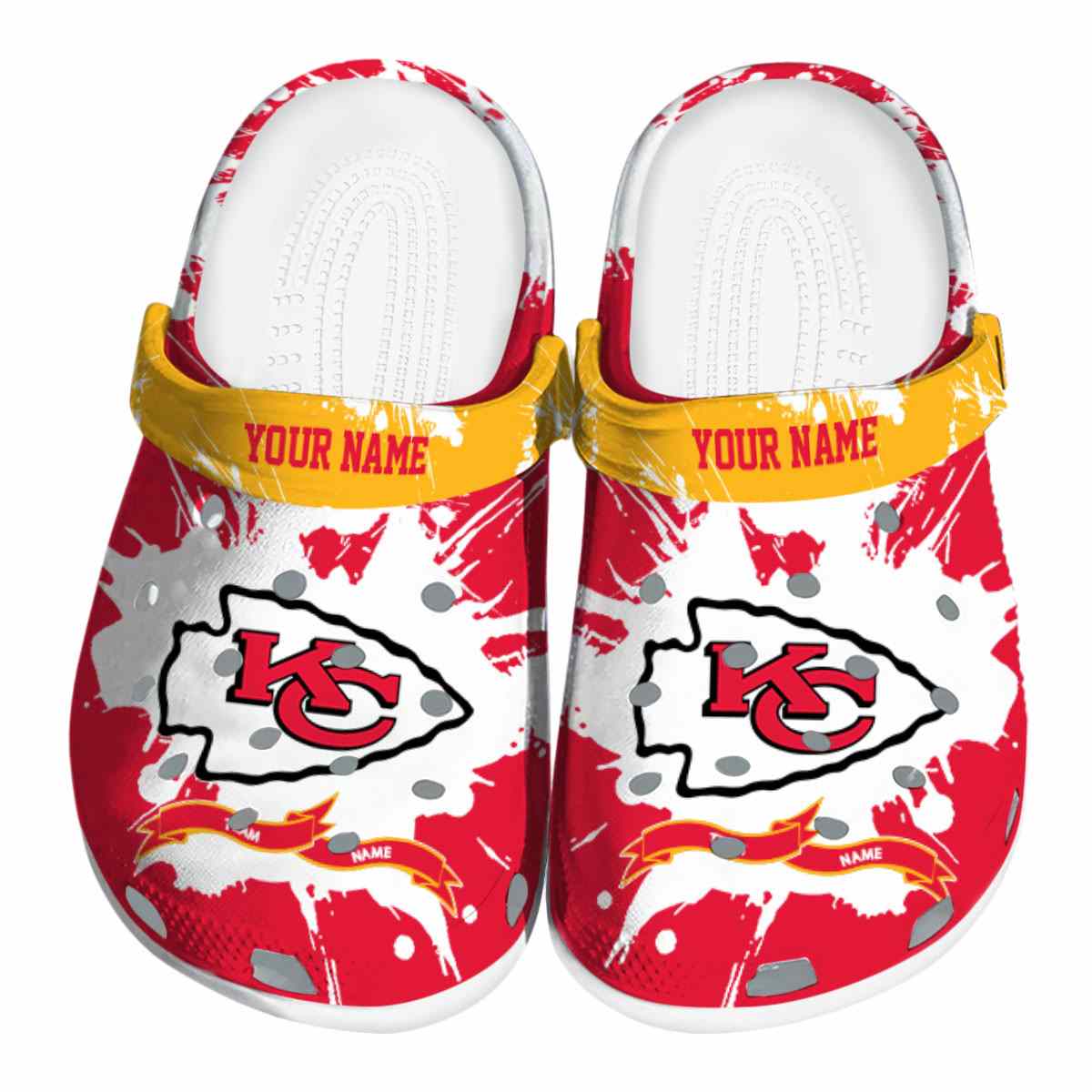 footwearmerch kansas city chiefs nfl sport crocs crocband clogs shoes comfortable for men women and kids rkccu