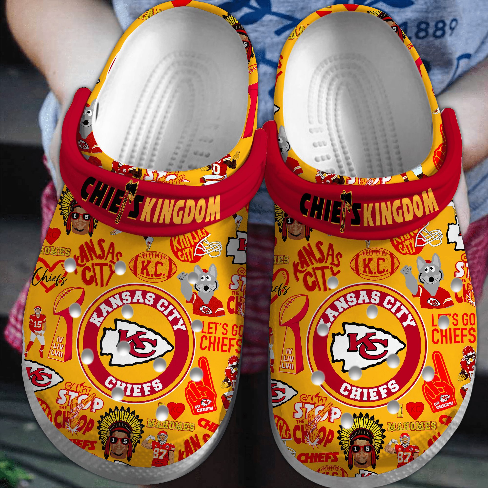 footwearmerch kansas city chiefs nfl sport crocs crocband clogs shoes comfortable for men women and kids ursfo