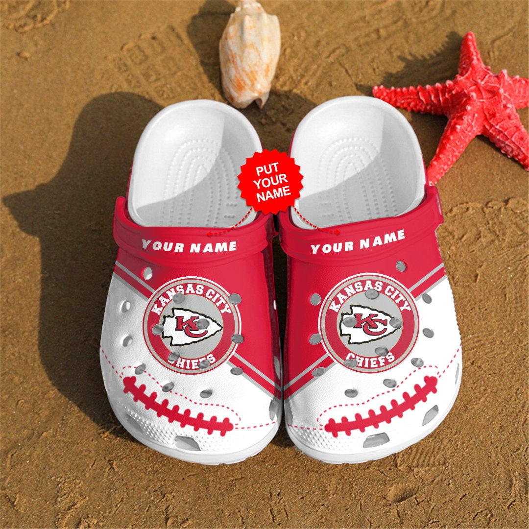 footwearmerch kansas city chiefs personalized custom for nfl fans clog shoes oogbr
