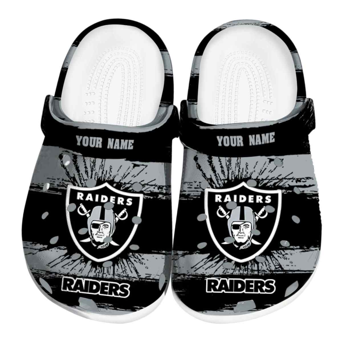 footwearmerch las vegas raiders nfl sport crocs crocband clogs shoes comfortable for men women and kids axa3s
