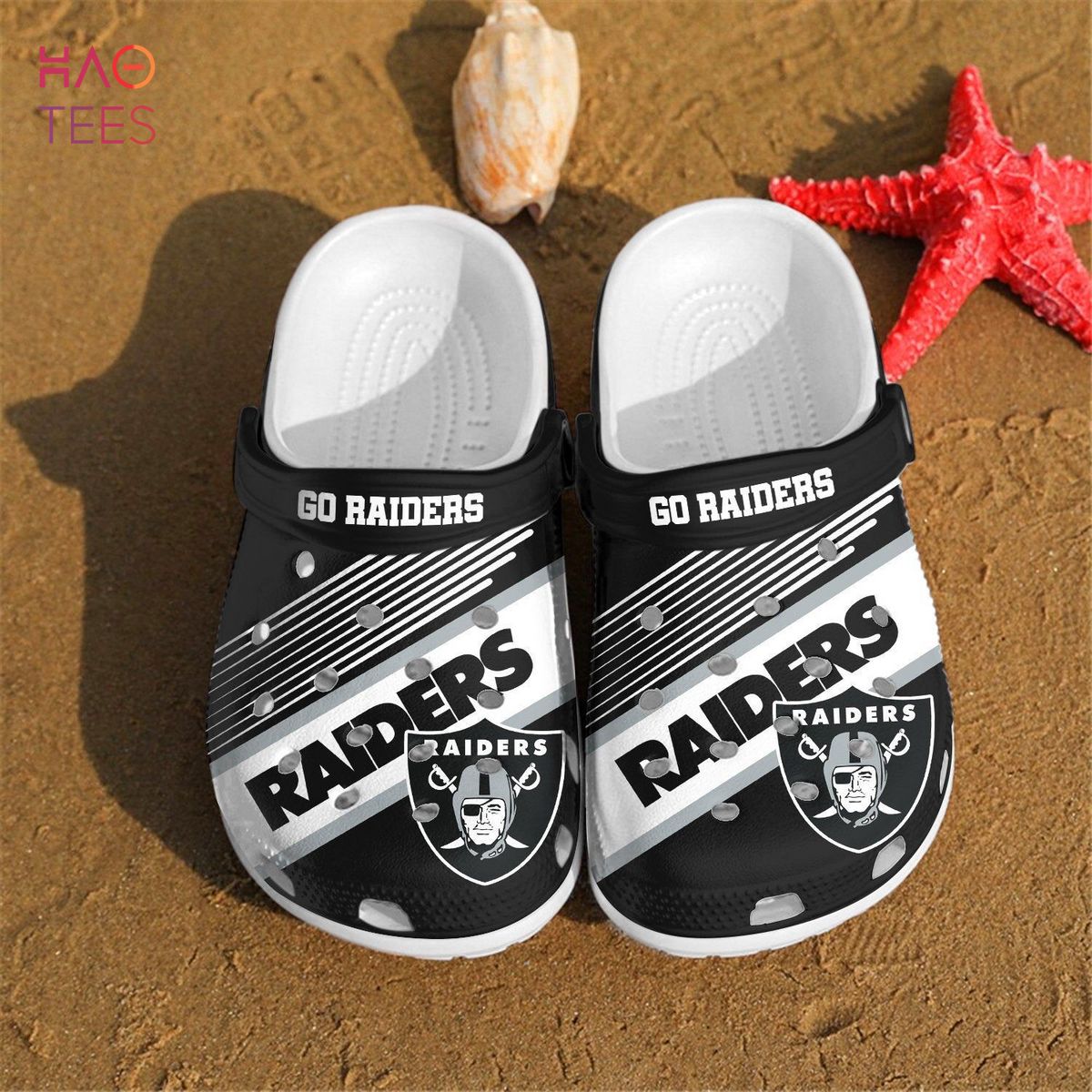 footwearmerch las vegas raiders nfl sport crocs crocband clogs shoes comfortable for men women and kids bmeuy