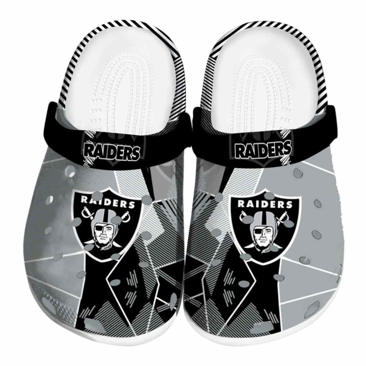 footwearmerch las vegas raiders nfl sport crocs crocband clogs shoes comfortable for men women and kids c2mcj