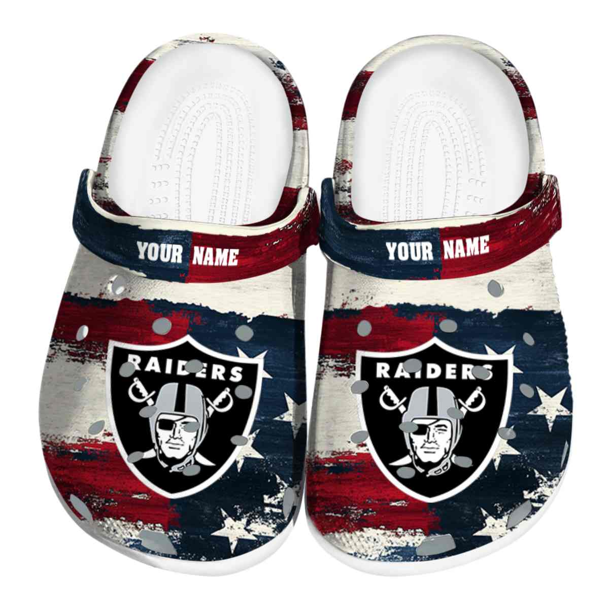 footwearmerch las vegas raiders nfl sport crocs crocband clogs shoes comfortable for men women and kids eiepi