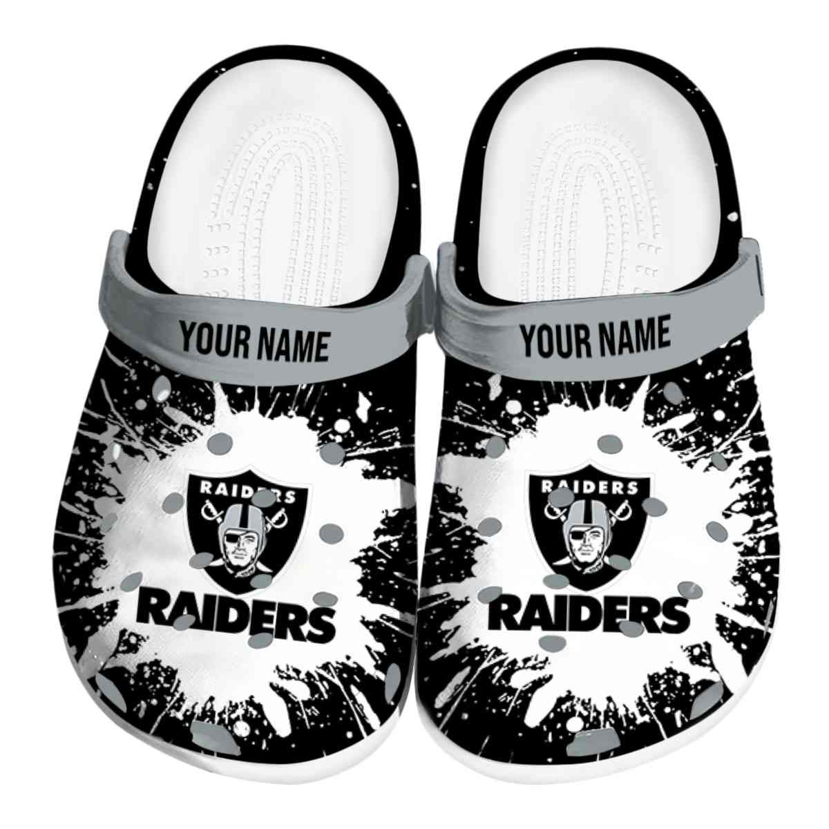 footwearmerch las vegas raiders nfl sport crocs crocband clogs shoes comfortable for men women and kids f32eh