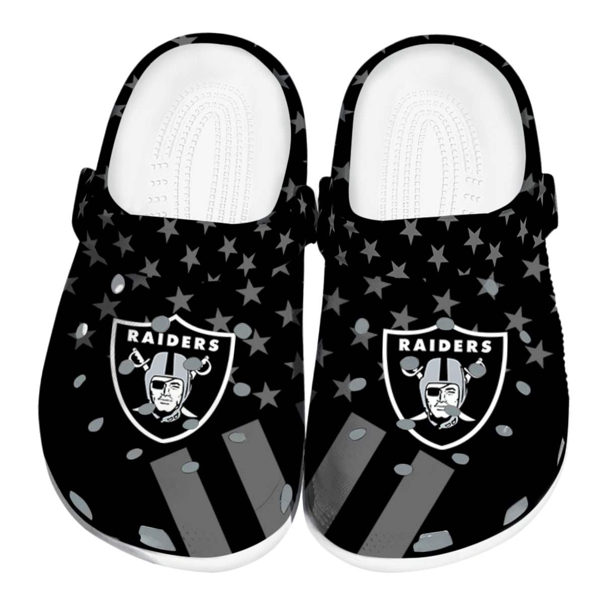 footwearmerch las vegas raiders nfl sport crocs crocband clogs shoes comfortable for men women and kids ppqjg