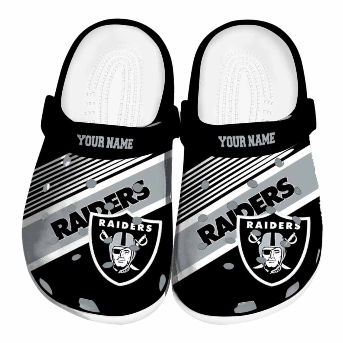 footwearmerch las vegas raiders nfl sport crocs crocband clogs shoes comfortable for men women and kids rlire