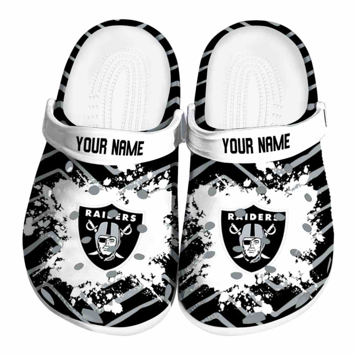 footwearmerch las vegas raiders nfl sport crocs crocband clogs shoes comfortable for men women and kids tkumd